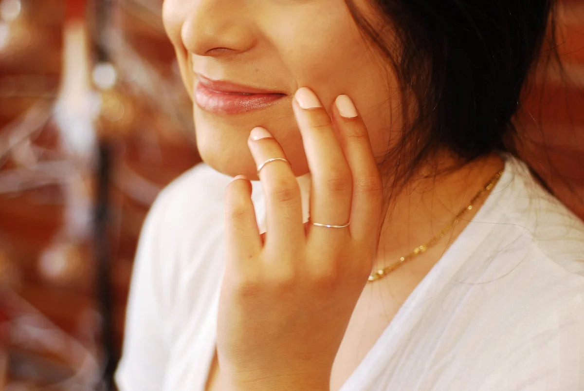 14k Gold Thin Ring- Stackable, Minimalist, Dainty Jewelry