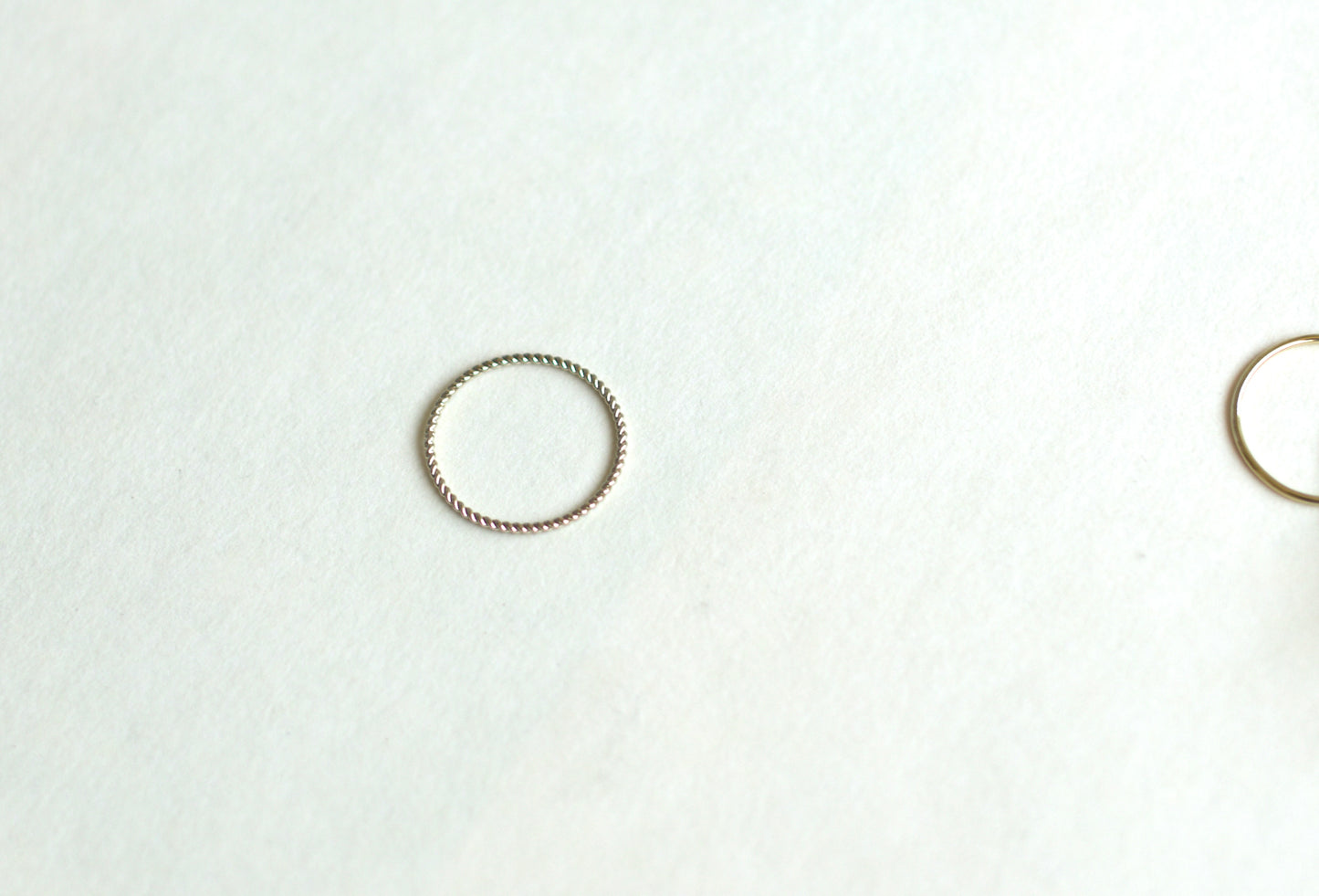14K Gold Thin Twisted Ring- Stackable, Minimalistic, Dainty Jewelry